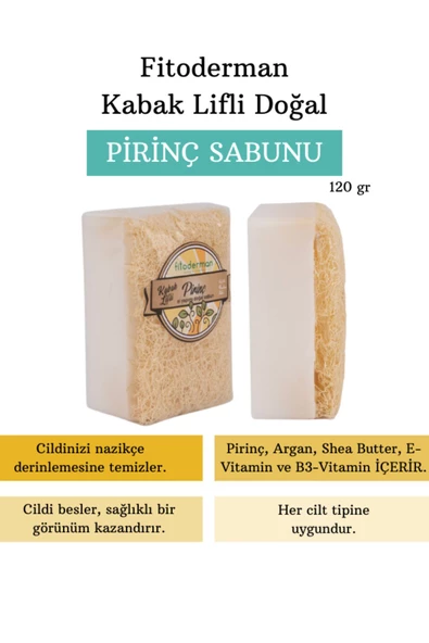 Fitoderman Kabak Lifli Beyazlatıcı ve Aydınlatıcı Pirinç Sabunu ürün görseli 1