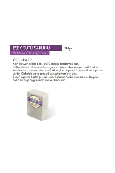 Fitoderman Doğal Gözenek Sıkılaştırıcı Eşek Sütü Sabunu 150 gr ürün görseli 1