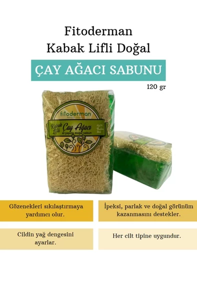 Fitoderman Kabak Lifli Sivilce, Leke ve Akne Karşıtı Çay Ağacı Sabunu ürün görseli 1