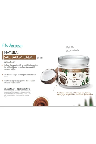 Fitoderman Hindistan Cevizli & At Kuyruğu Özlü Saç Bakım Balmı 200 ml ürün görseli 1