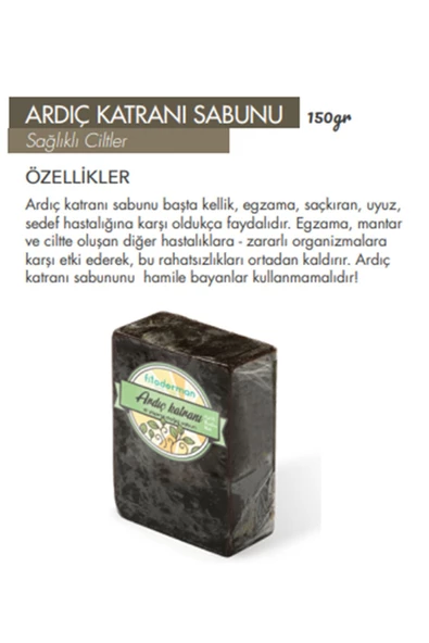 Fitoderman Siyah Nokta & Akne Karşıtı & Cilt Ve Saç Derisi Besleyici Doğal Ardıç Katranı Sabunu 150 gr ürün görseli 1