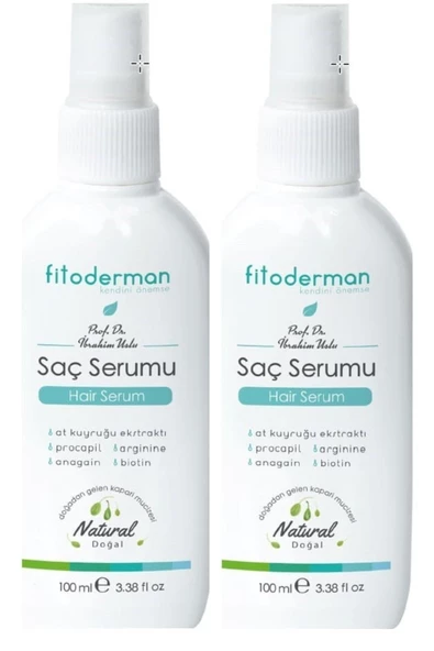 Fitoderman Saç Uzatıcı Besleyici Güçlendirici Dökülme Karşıtı Saç Bakım Serumu 100 ml X 2 Adet ürün görseli 1