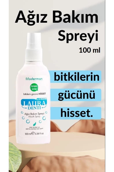 Fitoderman Lauradenti Diş Plak, Aft, Kötü Koku Önleyici, Nefes Tazeleyici Ağız Bakım Spreyi 100 ml ürün görseli 1