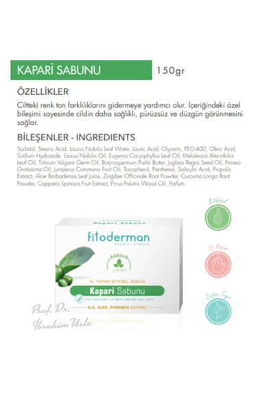 Fitoderman Doğal Besleyici &nemlendirici Kapari Bakım Sabunu 150 gr ürün görseli 1