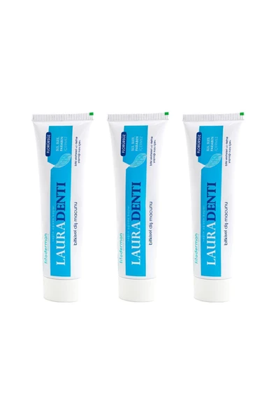 Fitoderman Lauradenti Koku Tartar Leke Hassasiyet Önleyici, Beyazlatıcı Florürsüz Diş Macunu 100 ml X 3 Adet ürün görseli 1