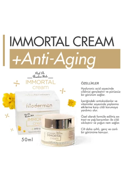 Fitoderman Immortal Yaşlanma Karşıtı, Nemlendirici Krem 50 ml ürün görseli 1
