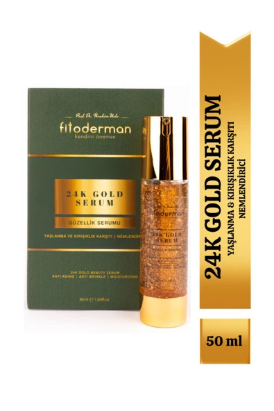 Fitoderman 24K Kırışıklık Karşıtı ve Nemlendirici Altın Yüz Bakım Serumu ürün görseli 1