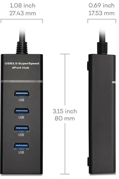 ACL Usb Çoklayıcı Usb 3.0 - Resim 4