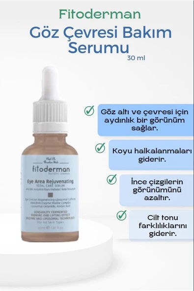 Fitoderman Göz Altı Torbalanma Halkalanma Morluk Karşıtı Göz Çevresi Bakım Serumu ürün görseli 1