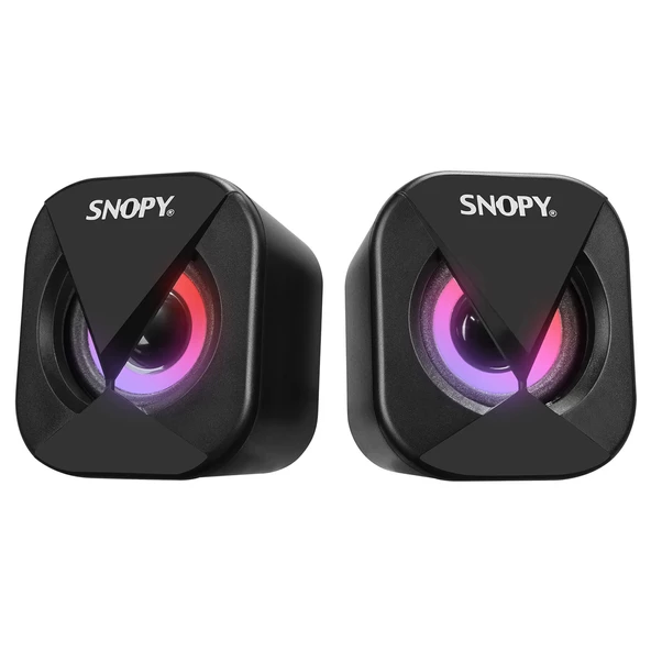 Hoparlör Speaker Usb 1+1 2W*2 Led Işıklı Snopy SN83U ürün görseli 1