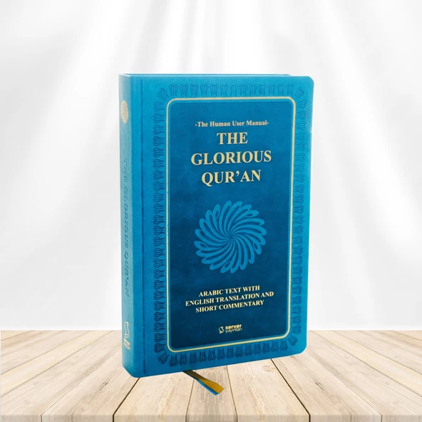 The Glorious Qur'an (İngilizce Meal + Mushaf) Orta Boy Ciltli - LİLA ürün görseli 1