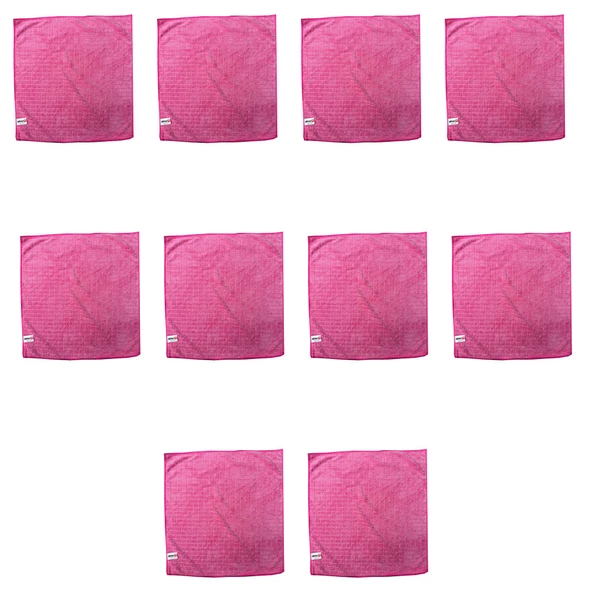 Silver Home Kareli Mikrofiber Temizlik Toz Cam Bezi -55 Gr. -300 Kalite -40x40 Cm. -10 Adetlik Paket ürün görseli 1