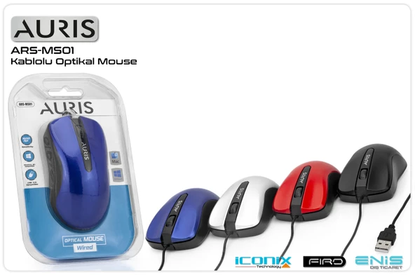 Mouse Auris ARS-MS01 Siyah ürün görseli 1