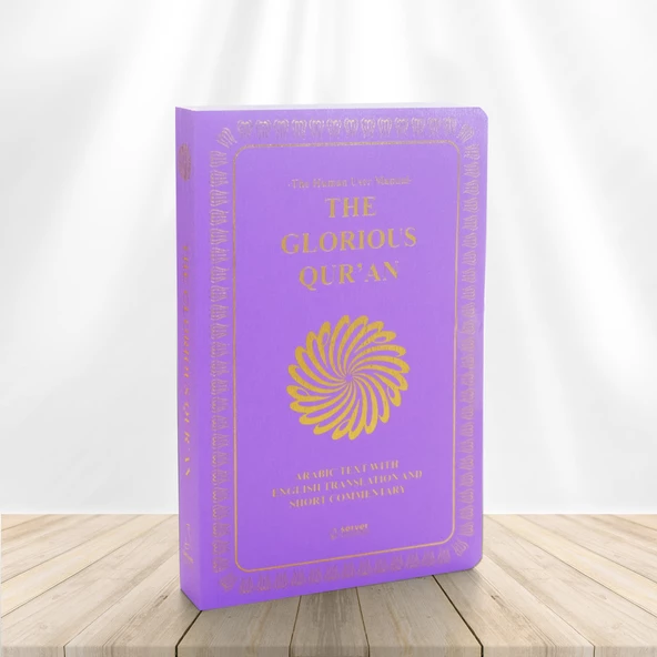 The Glorious Qur'an (İngilizce Meal + Mushaf) Orta Boy Yumuşak Kapak - FUŞYA ürün görseli 1