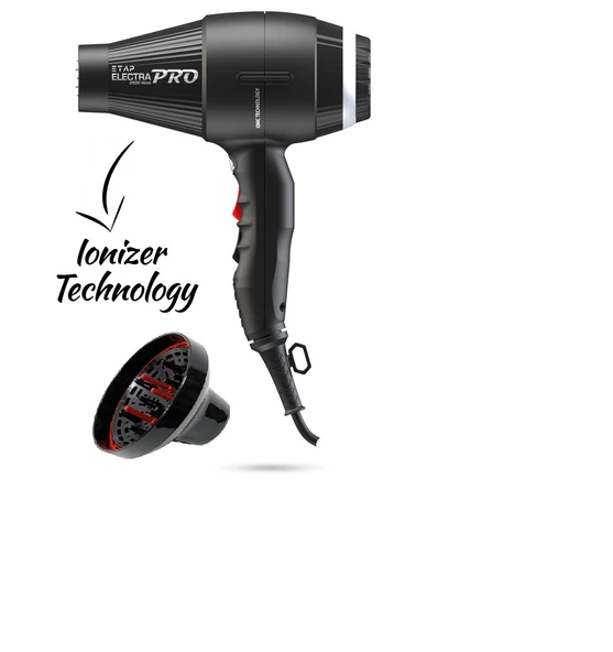 Etap Electra Pro 2500watt İonic Profesyonel Seri Kuaför Fön Makinesi ve Curly Difüzör (İtalyan Motor) ürün görseli 1