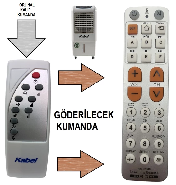 Kabel Mini Sulu Portatif Klima KUMANDASI ürün görseli 1