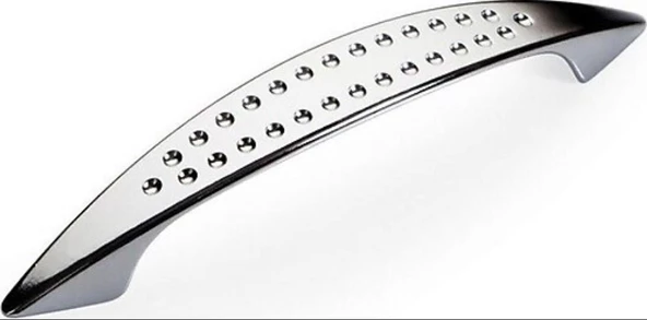Noktalı Dolap Çekmece Kulpu 96 mm Krom ürün görseli 1
