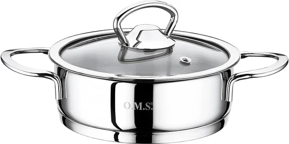 Oms 2008 Mini Basık Çelik Tencere 16x5 Cm ürün görseli 1