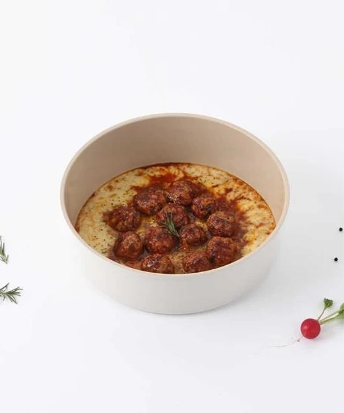 Neoflam Fika Bej Aliüminyum Döküm Yuvarlak Fırın Tepsisi 28cm ürün görseli 1