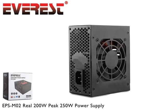Power Supply Mini Real 200W Everest EPS-M02 ürün görseli 1