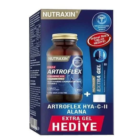 Nutraxin Artroflex Hya-C-II 90 Tablet + Extra Gel 100 ml Hediyeli ürün görseli 1