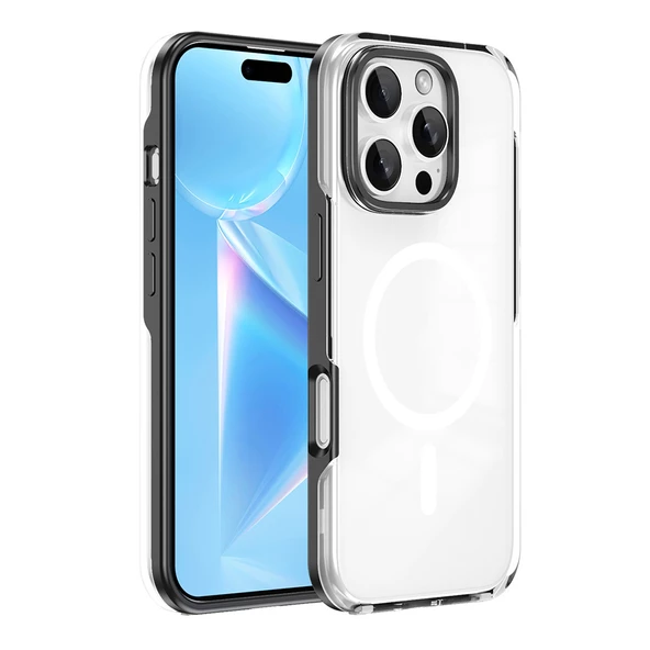 iPhone 16 Pro Kılıf Magsafe Şarj Özellikli Çıkarılabilir Arka Yüzeyli Polar Kapak ürün görseli 1