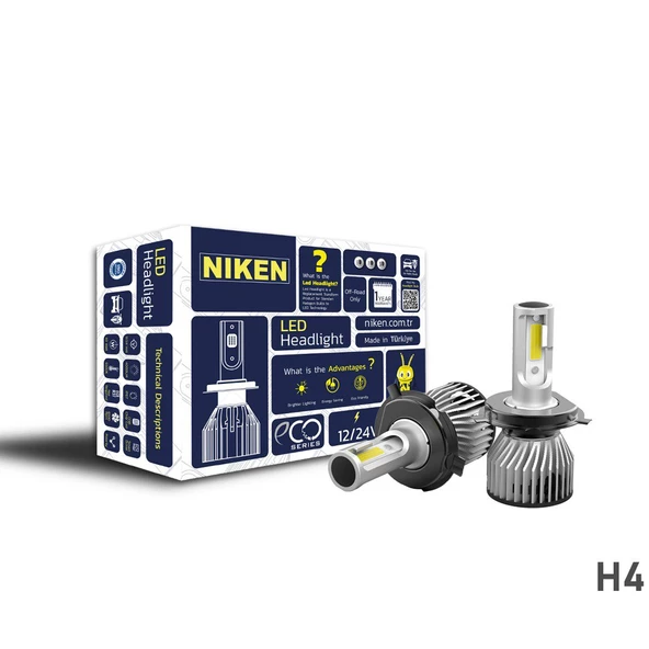 Niken Led Xenon Eco Serisi H4 Ampul 2'Li Takım ürün görseli 1