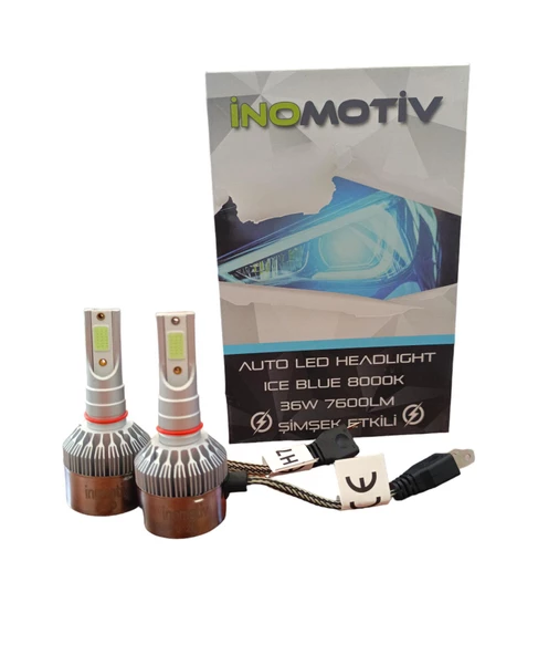 İnomotiv H7 Led Xenon Buz Mavi 12V 36W 7600 Lümen ürün görseli 1