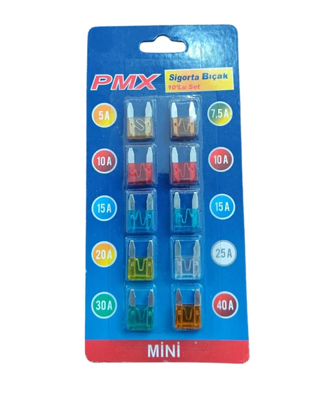 Mini Bıçak Sigorta 10'lu Set ürün görseli 1