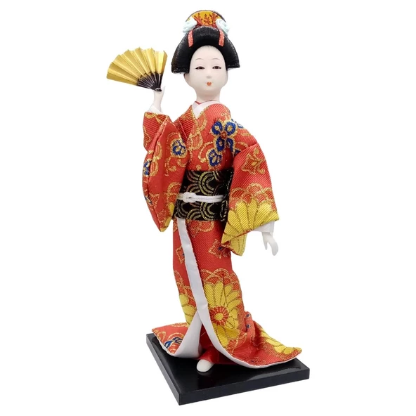 Japon Kimonolu Geyşa Bebek Kabuki Biblo 30 cm No.5 ürün görseli 1