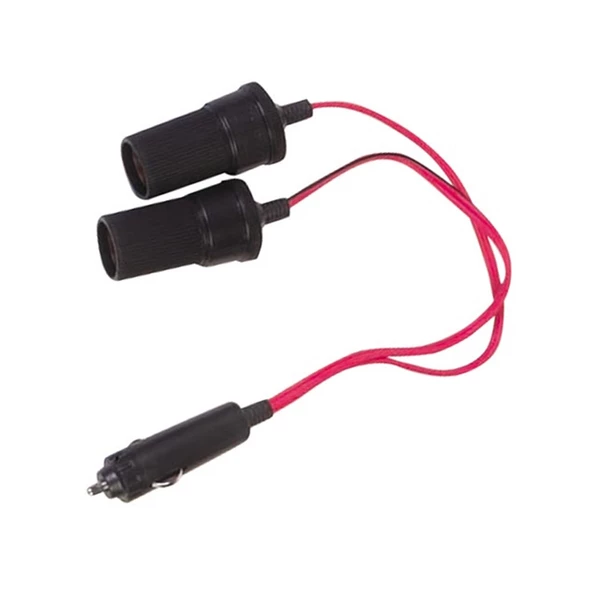 Oto Çakmak Fişi Çoklayıcı Kablolu 2 Dişi 1 Erkek Uçlu 12-24v ürün görseli 1