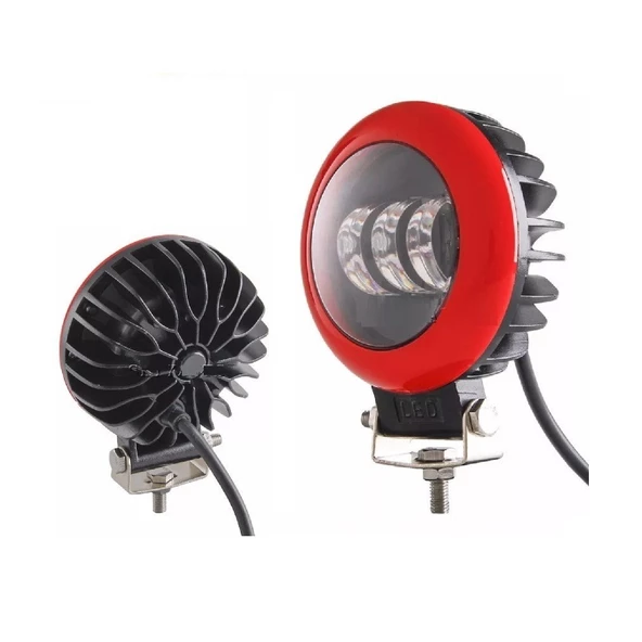 Off Road Led Projektör Sis Lambası Kırmızı Çerçeve Beyaz Led ürün görseli 1