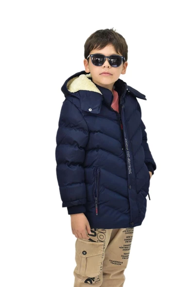 Erkek Çocuk Kapüşonlu Mont BS-0411 - Resim 7