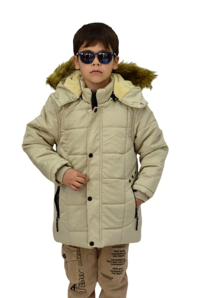 Erkek Çocuk Kapüşonlu Mont BS-2014 - Resim 6