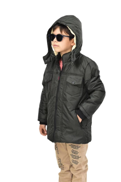 Erkek Çocuk Kapüşonlu Mont BS-1042 - Resim 7