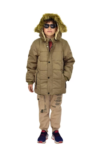 Erkek Çocuk Kapüşonlu Mont BS-2014 ürün görseli 1