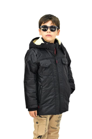 Erkek Çocuk Kapüşonlu Mont BS-1042 - Resim 11