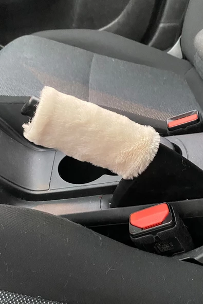 Yumuşak Peluş El Freni Süsü Bej ürün görseli 1