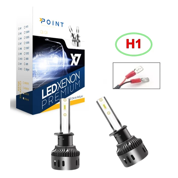X7 Premium Led Xenon H1 Mini Slim Şimşek Etkili Garantili Beyaz ürün görseli 1