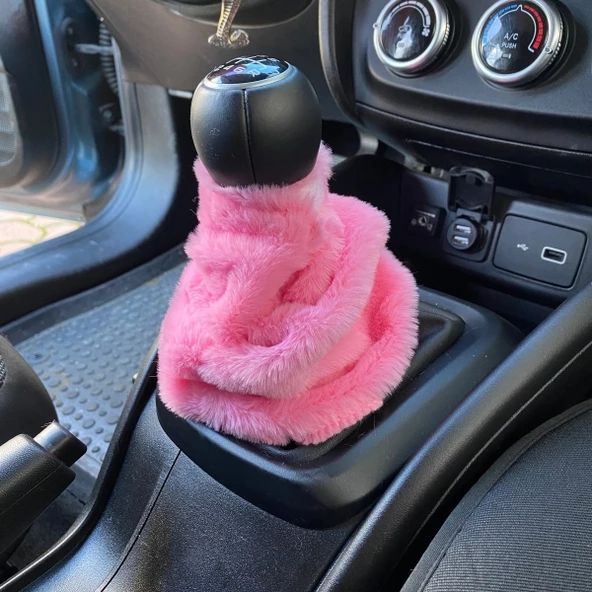 Yumuşak Peluş Vites Körüğü Vites Süsü Şeker Pembe ürün görseli 1