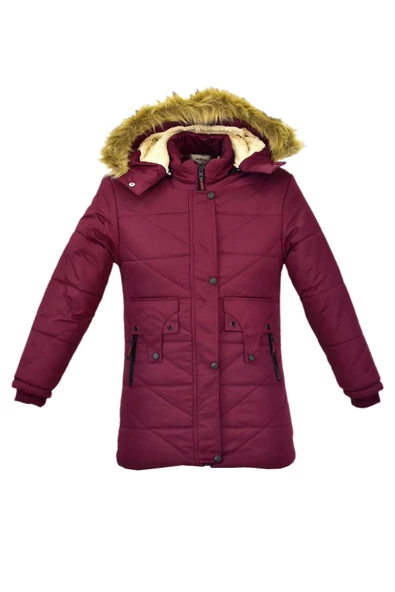 Kız Çocuk Kapüşonlu Mont BS-2015 - Resim 5