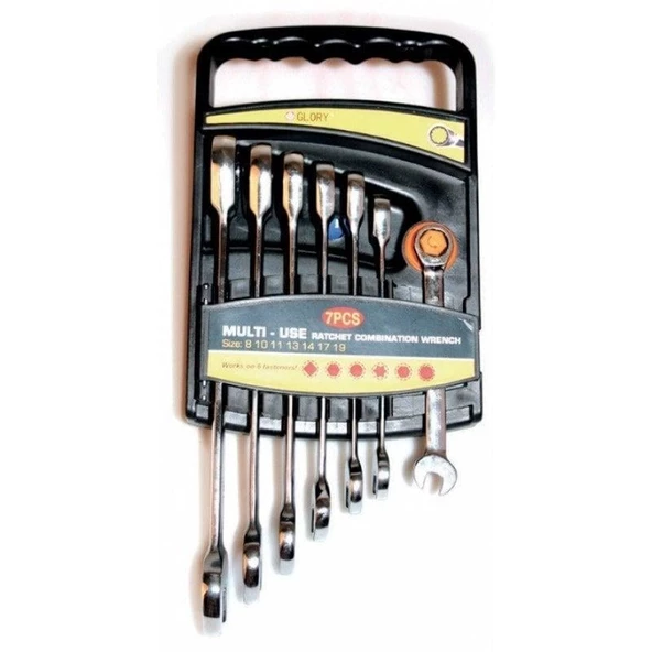 Glory HL9323 Triple Cırcır Anahtar Takımı 7 Parça ürün görseli 1