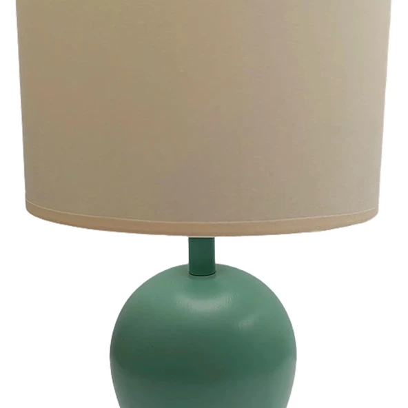 Minimal Polyester Abajur Turkuaz - Resim 2