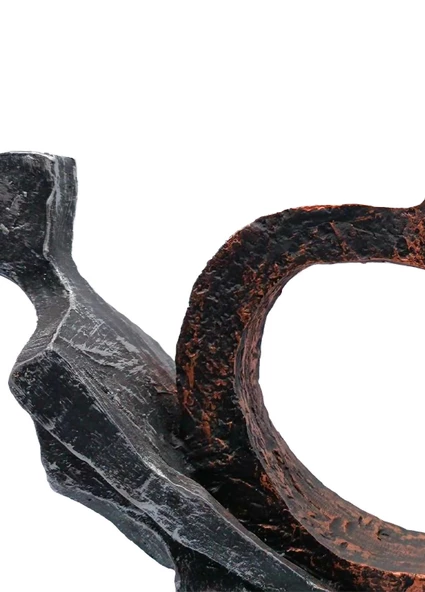 Kalp Taşıyan Çift Polyester Biblo - Resim 5