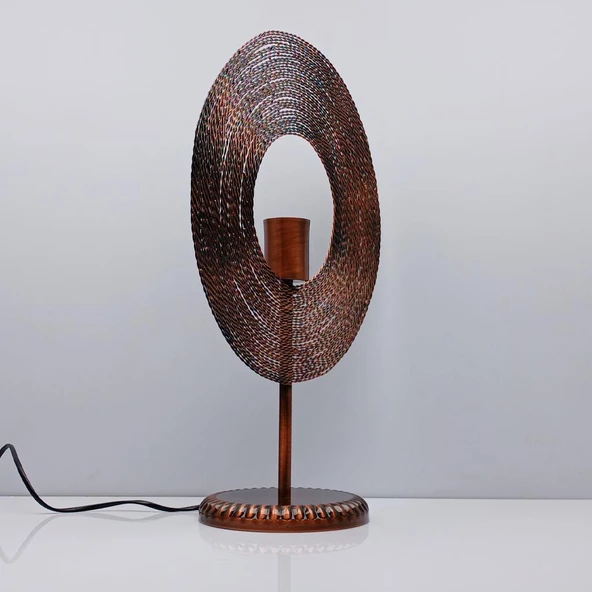 Annular Dekoratif Abajur Krom - Resim 3