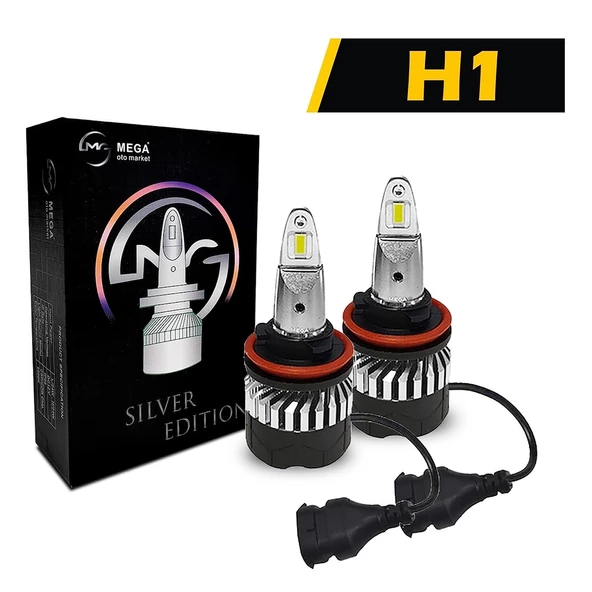 Mega Oto Market Slim Led Silver Edition Xenon Far Lambası Beyaz Renk CSP H1 Soket ile Uyumlu ürün görseli 1