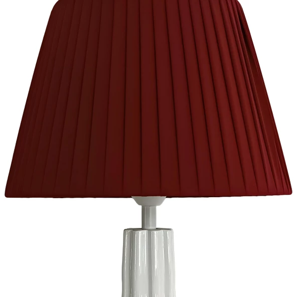 Bety Beyaz Polyester Abajur - Resim 2
