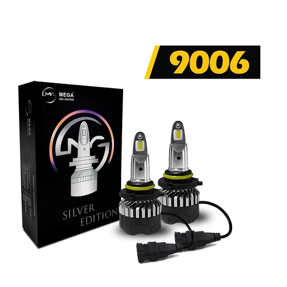 Mega Oto Market Slim Led Silver Edition Xenon Far Lambası Beyaz Renk CSP 9006 Soket ile Uyumlu ürün görseli 1