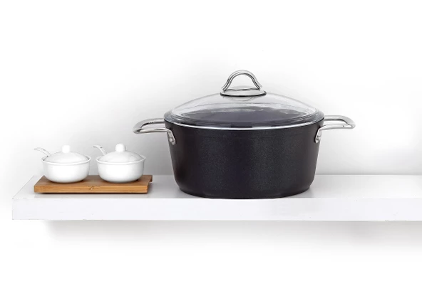 Bonera Pro-Plus 22cm Tekli Titanyum Kaplama Tencere ürün görseli 1