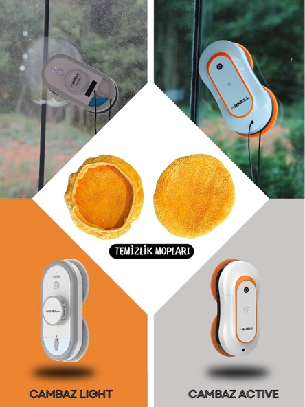 Cam Silme Robotu Bezi Cambaz Active Ve Light Uyumlu Mikrofiber Bez - 1 Çift ürün görseli 1